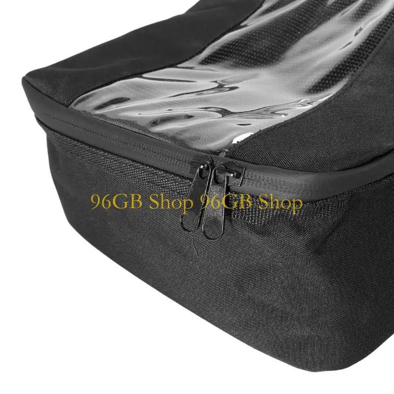 96GB Route View Handlebar Phone Bag for Motorcycles with Clear Touch Window and Zippered Strap Mount Carry Use