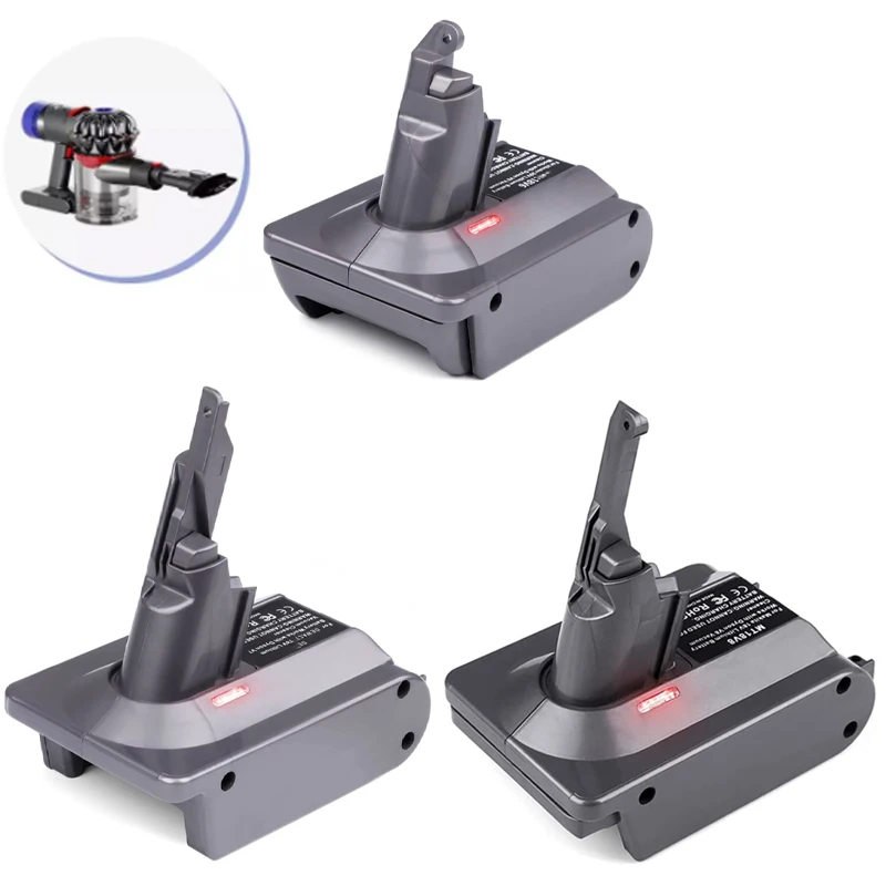 Adaptador conversor de bateria de lítio para Dyson, Dyson V6 V7 V8, aspirador, Makita, Dewalt, Milwaukee, Bosch, 18V