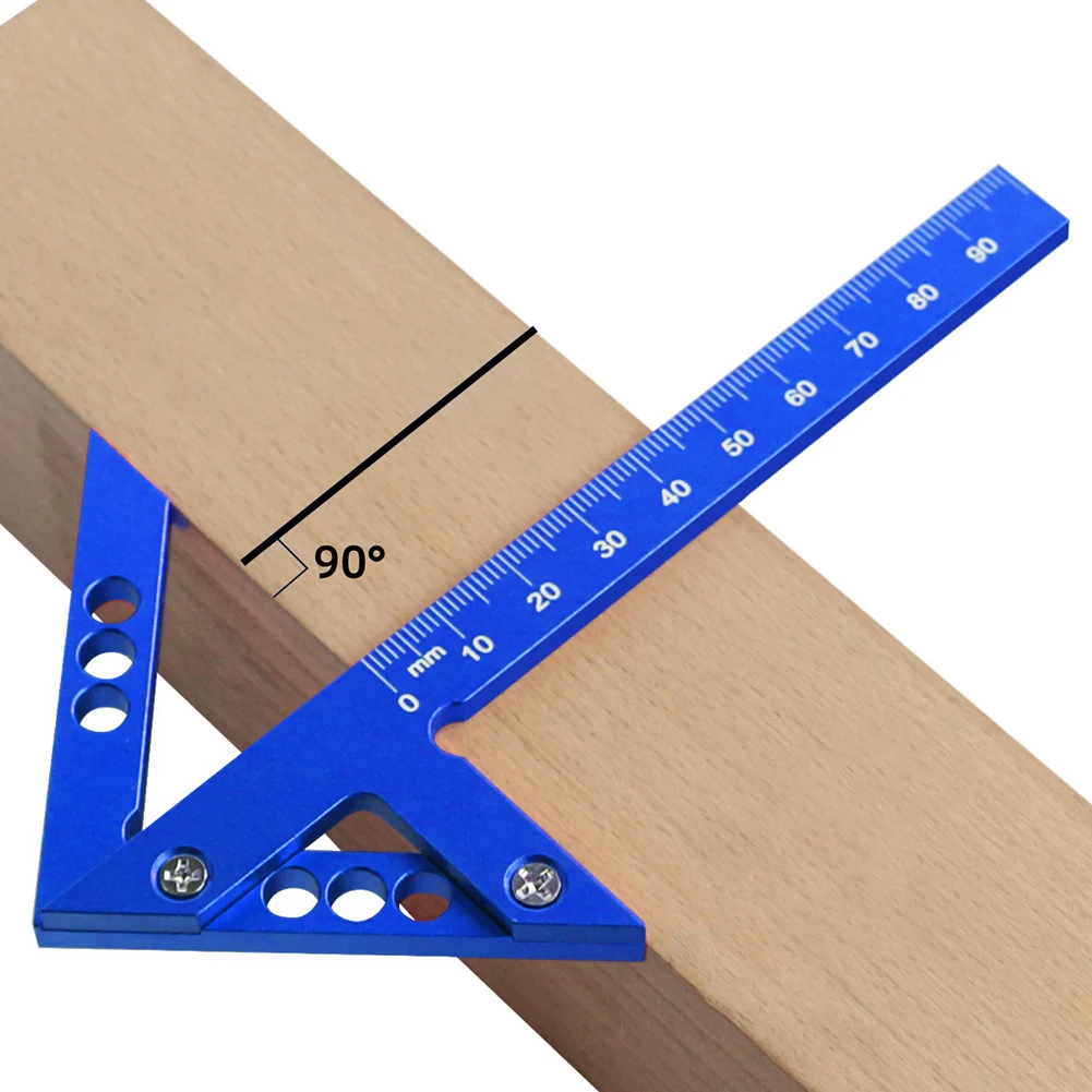 Center Scribe Ruler 45/90 Degree Right Angle Line Gauge Carpenter Scribe Ruler Measuring Tool Woodworking Ruler