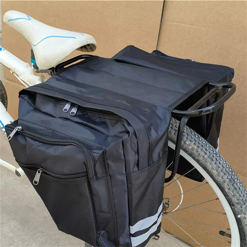 Cycling Double Side Rear Rack Bike 2 In 1 Camo Trunk Bag Mountain Road Bicycle Tail Seat Pannier Pack Luggage Carrier Bike Bag image 4