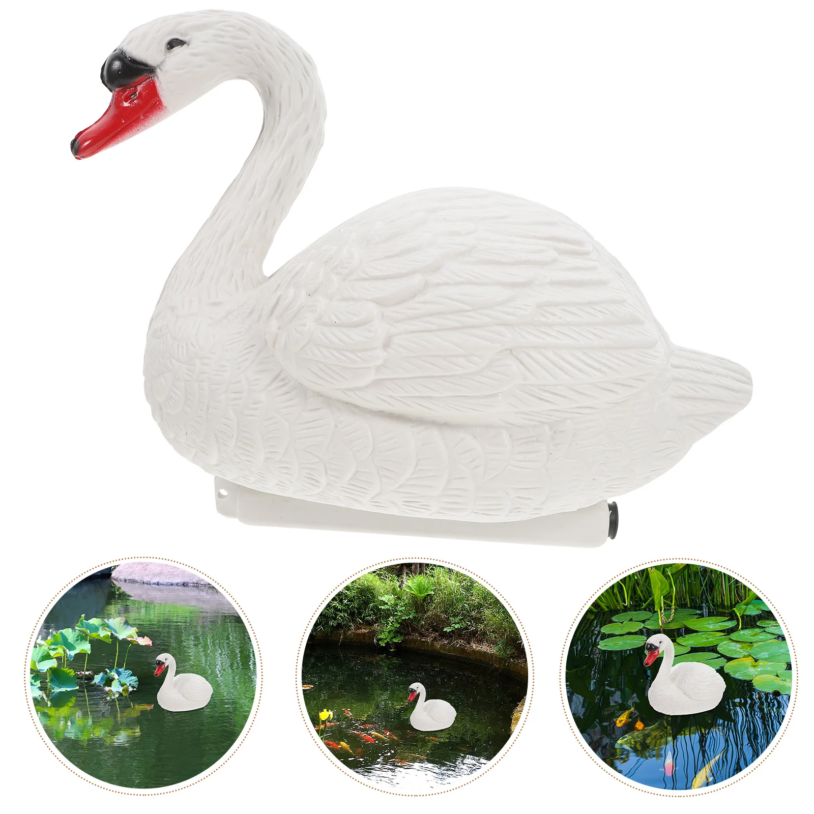 Floating Water Villa Swan Statue Decoration Birds Pool Fake Pe Lifelike Decoys Pond Deterrent Goose Figurine