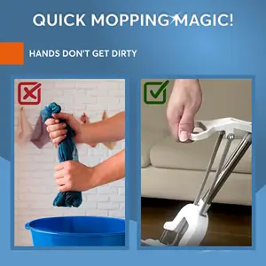 1 buah Pel spons PVA untuk pembersih lantai Pel putar otomatis untuk lantai ubin kamar mandi dan dapur Pel lantai dengan pel spons 6 pembersih lantai pel penjualan terbaik - №