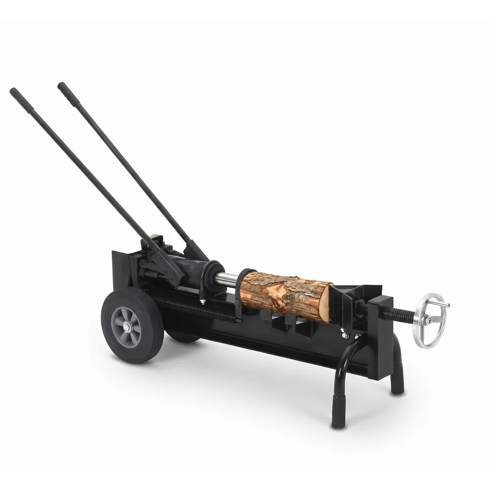 12T Manual Hydraulic Log Splitter Carbon Steel Farm Splitter Long Handle