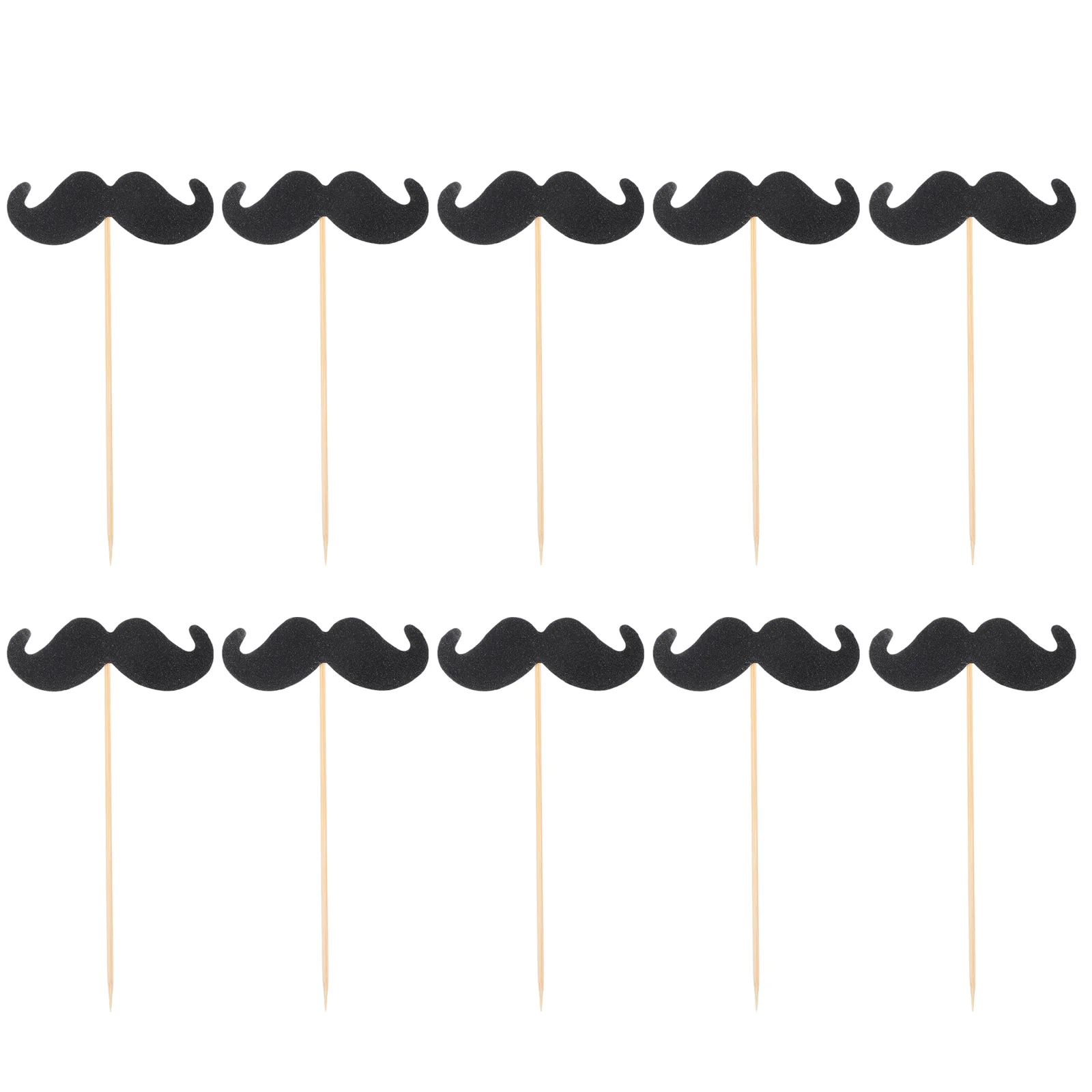 40 Pcs Food Picks Party Decor Cake Topper Decorate Funny Dad Mini Mustache Cupcake