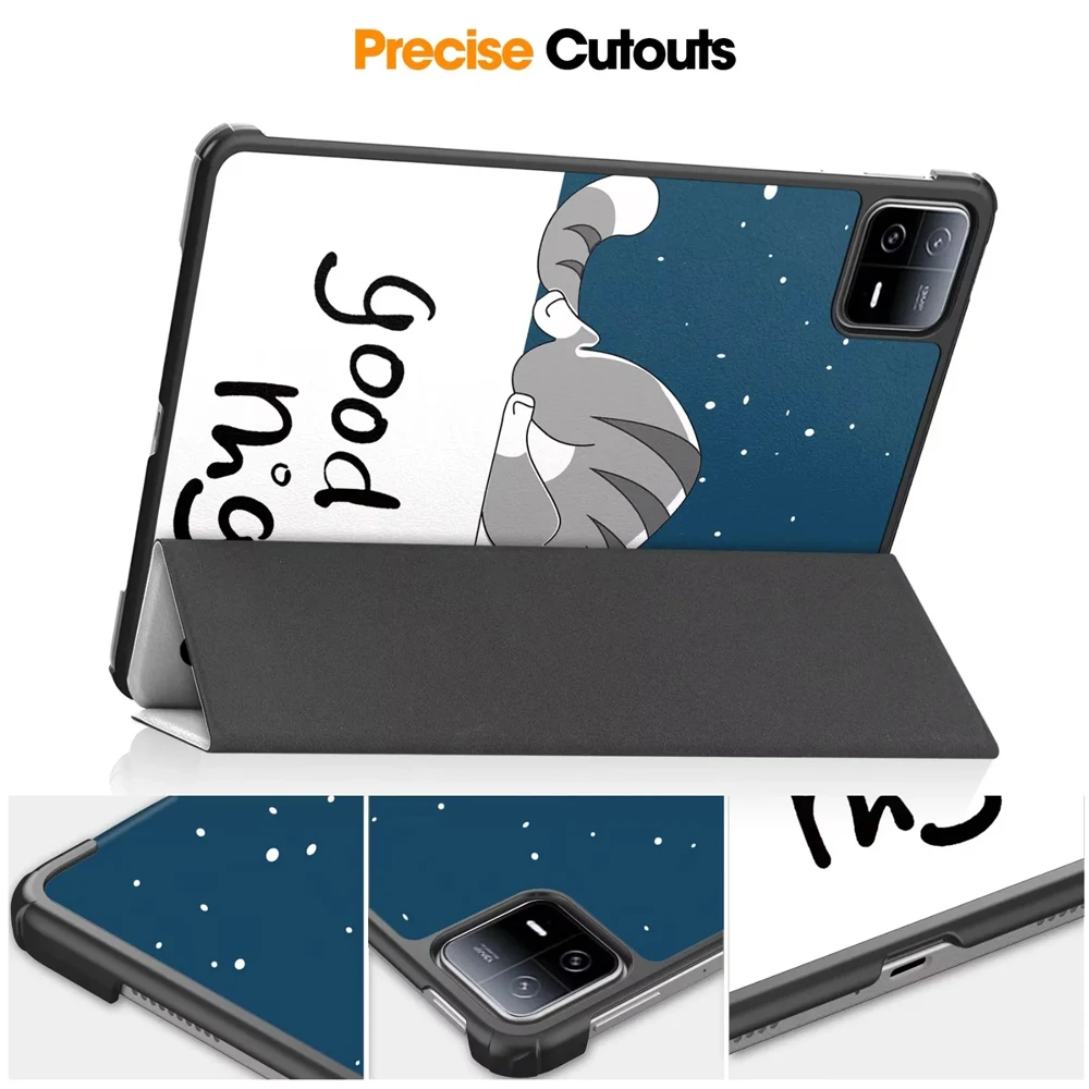 

11.0" Mi Pad 6 6pro Hard PC Tablet Case For Xiaomi Pad 6 Pro Pad6 Case Cover Coque Pattern PU Leather Auto Sleep Stand Shell