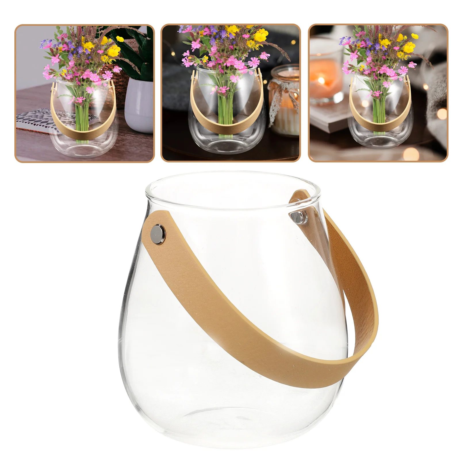 

Glass Diffuser Vase Creative Shape Clear Flower Holder Home Office Decoration Aromatherapy Essential Oil Aroma Diffuser Bottle