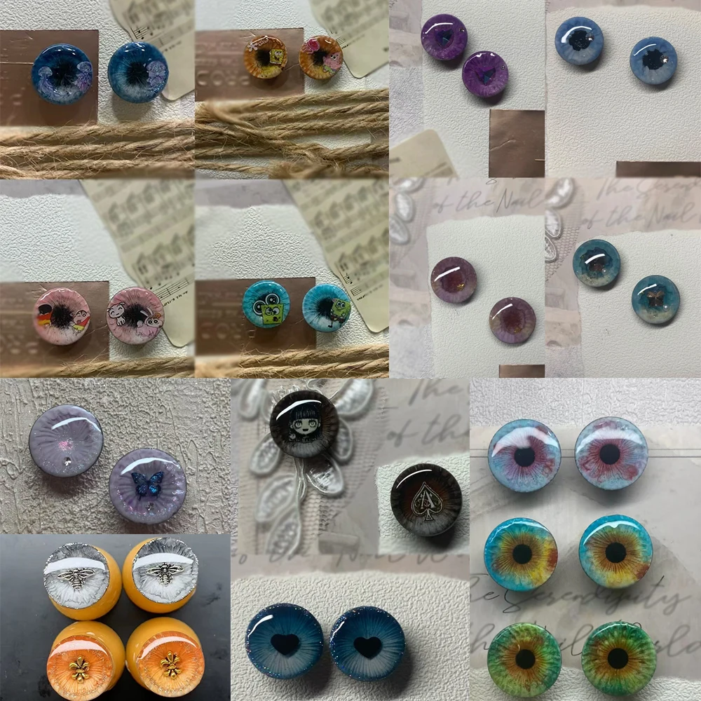 New Blythe Eyes Chips DIY BJD Doll Accessories Drip Glue Eye Piece DIY Handmade Colorful Eyes BJD Dolls Eye Chips Toys Gifts