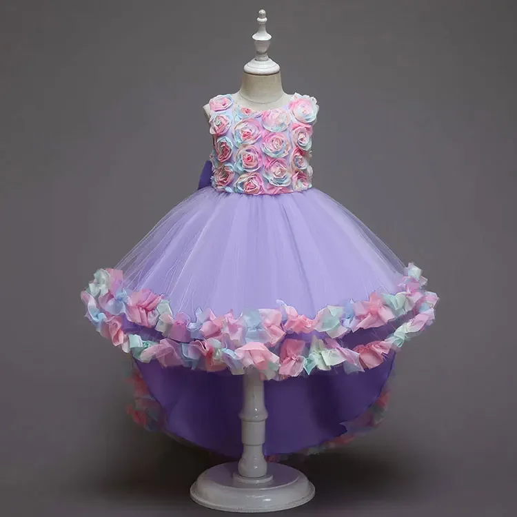 Summer Kids Girls Party Dresses Fashion Children Flower Girl Dresses Lace Sleeveless Party Dress for Kids Girl 3-10Y