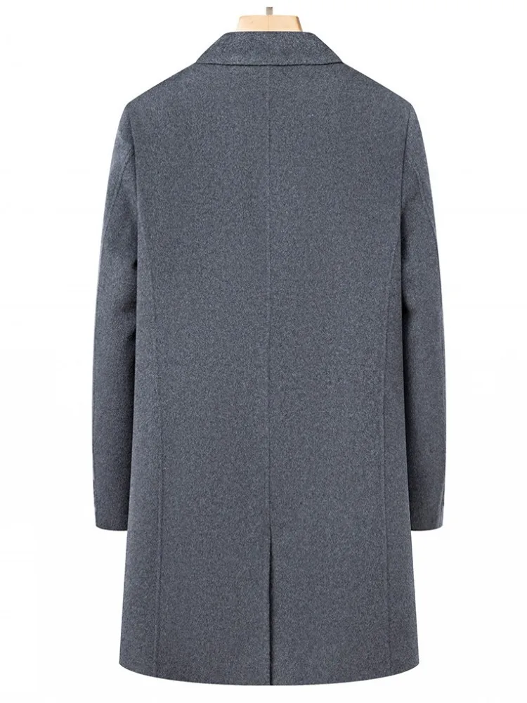 الشتاء أزياء الرجال انفصال أوزة أسفل بطانة سترة طويلة فضفاضة تناسب واحدة الصدر خندق معطف رفض طوق معطف دافئ #2