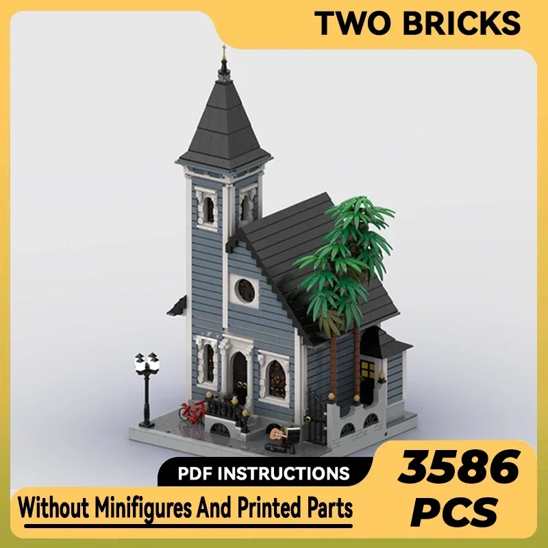 Medieval Street View Model Moc Building Bricks New Orleans Church Technology Modular Blocks Gift Christmas Toy DIY Sets Assembly