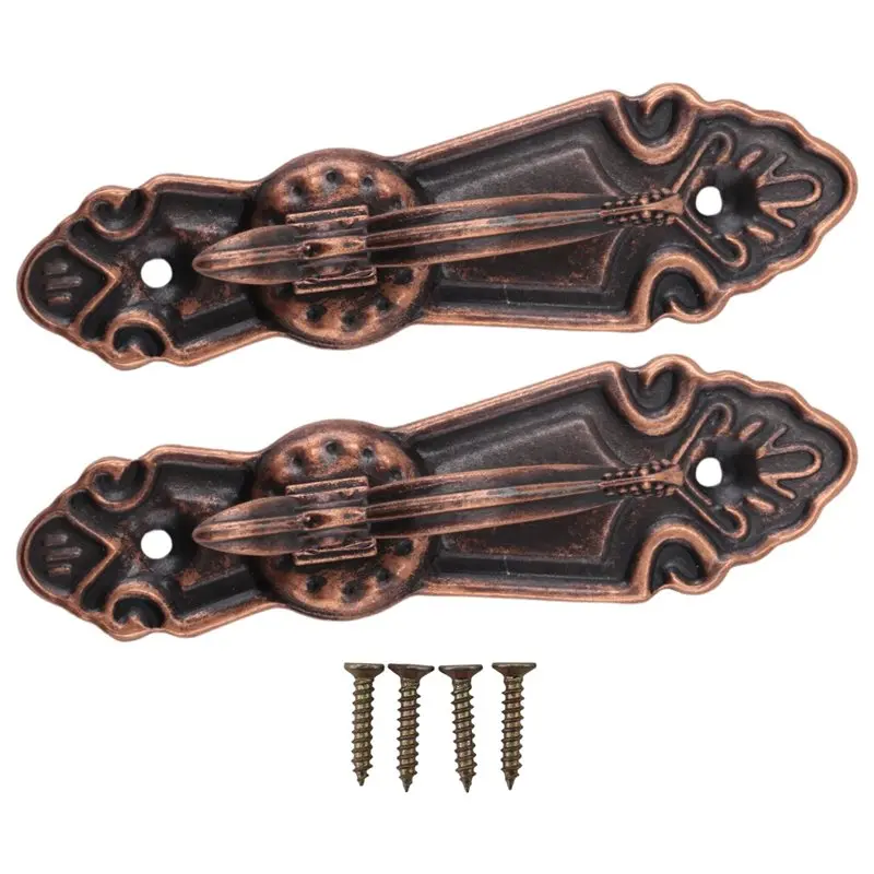 feelfeel Metal Curtain Tassel Tie Back Tieback Mini Wall Hooks 2PCS Red bronze