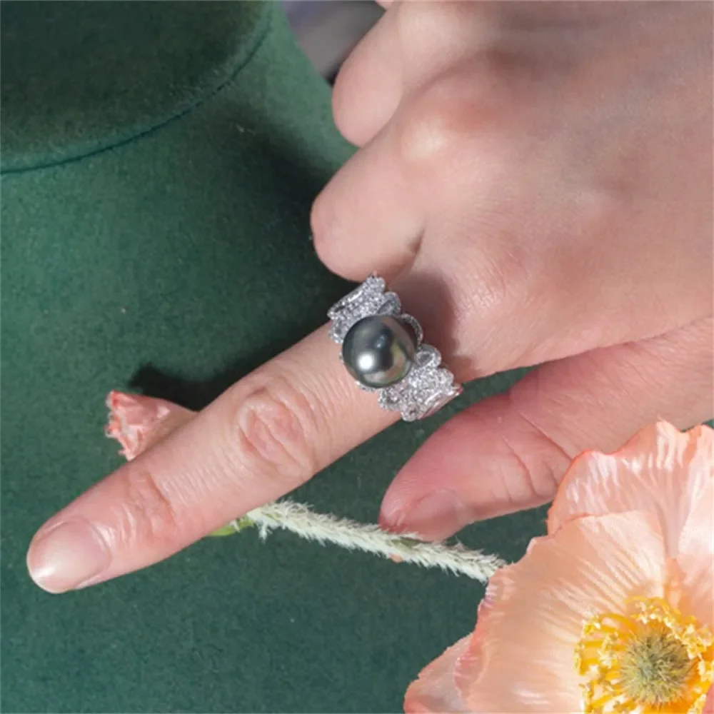 Solid S925 Sterling Silver Pearl Ring Settings Findings & Accessories  for Jewelry Making Bulk Wholesale Craft Supplies No Pearl