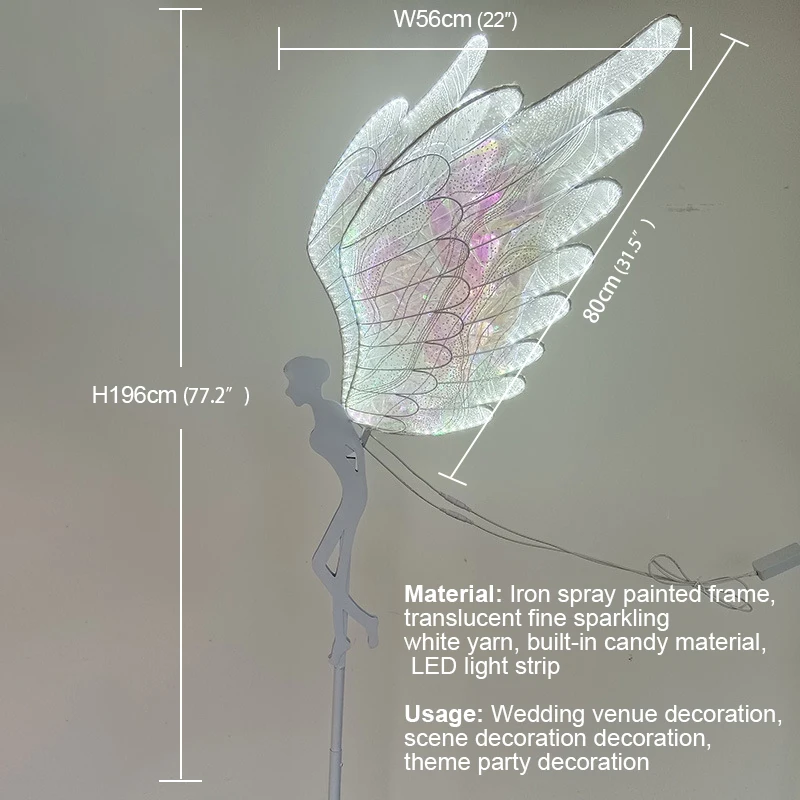 OULALA nowoczesny mały anioł obszar latarnia ślubna rekwizyty lampa uliczna oświetlenie sceniczne LED festiwalową atmosferę dekoracja do tła