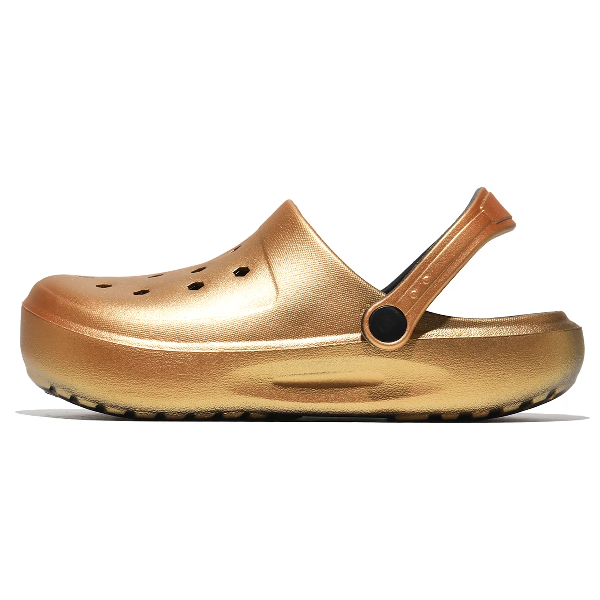 Goldene Casual Clogs und Pantoletten, Leichte EVA-Gartenschuhe, Rutschfeste Sandalen, Atmungsaktive Slip-On Schuhe für Drinnen und Draußen 666 – Detail 6