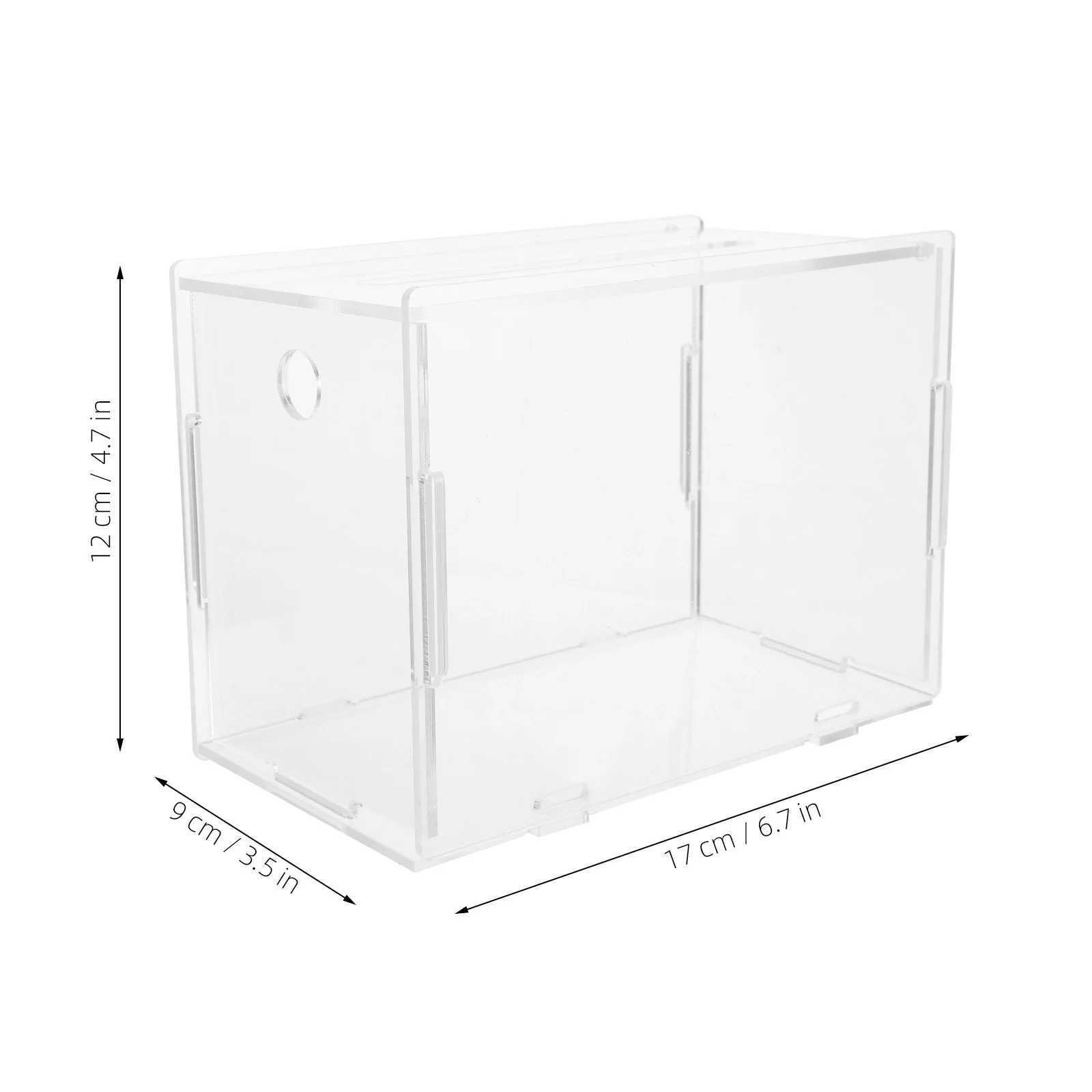 Transparent Business Card Holder 17x12x9cm Clear Acrylic Portable Display Stand Office Desk Reception Exhibitions Organizer