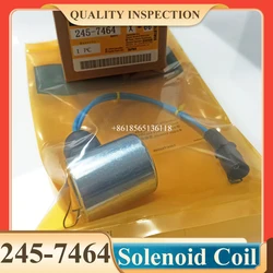 24V Solenoid Valve Coil 245-7464 2457464 186-1525 1861525 for 120H/130H/140H/160H Loader