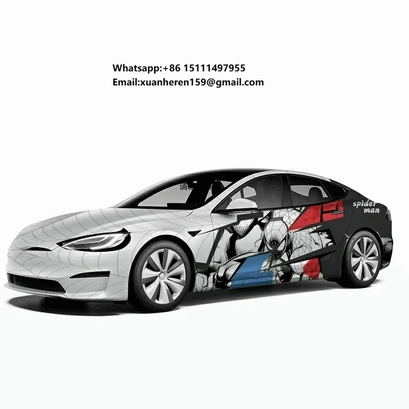 

Высококачественная автомобильная пленка с индивидуальным дизайном, наклейка на весь кузов автомобиля, виниловая пленка с мультяшным рисунком, самоклеящаяся виниловая пленка для оклейки автомобиля