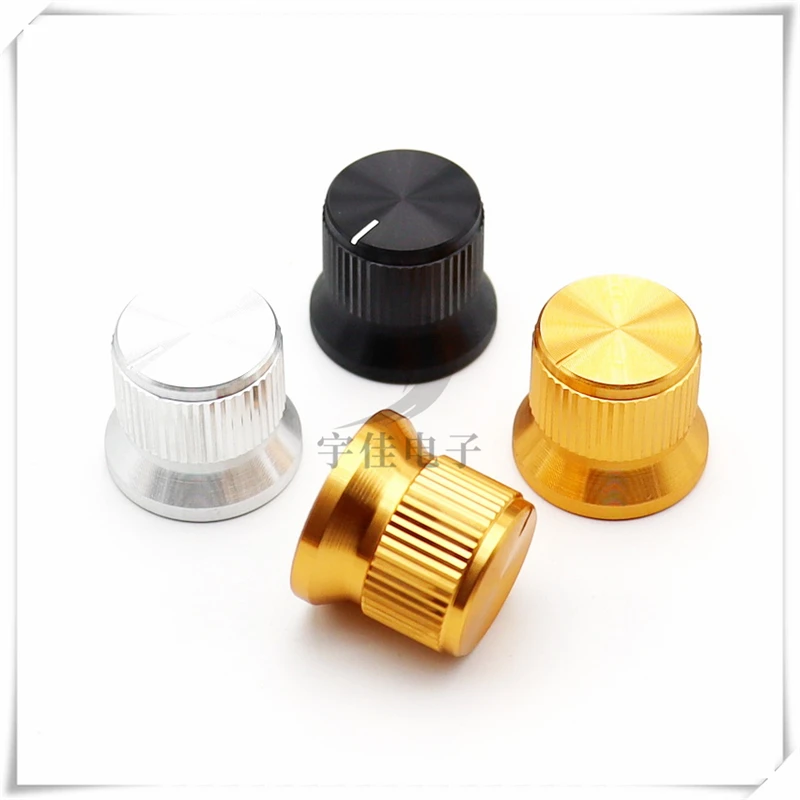 2 Piece Aluminium Knob Cap Diameter 20mm Height 17mm Potentiometer Encoder Knob D Shaped Inner Hole 6mm