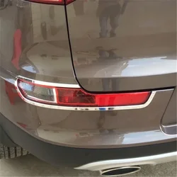 WELKINRY For Kia Sportage SL 3rd Generation Facelifted 2015-2019 ABS Chrome Car Tail Rear Fog Lamp Light Cover Trim