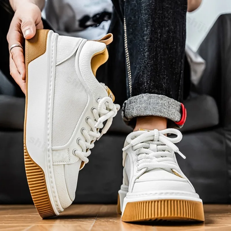 

Модная трендовая повседневная обувь для мужчин, новинка лета 2023 года, удобная универсальная спортивная обувь на толстой подошве, массивные кроссовки с цветными блоками