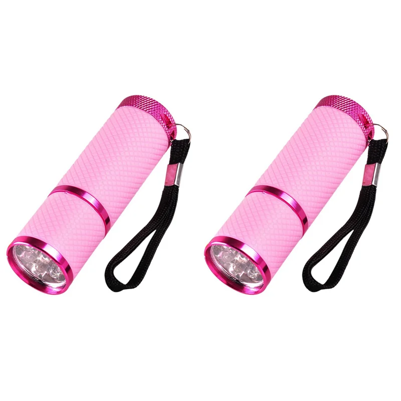 AA20-2X UV 9 LED Nail Lamp,Professional Dryer Curing Gel Polish Light Handheld Dryer Flashlight Professional Nail Art Tools