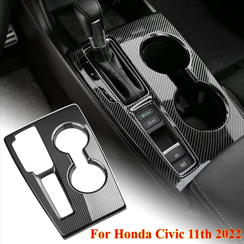 

1PCS Car Gear Panel Gears Shift Knob Cover Trim for Honda Civic 11th 2022 Accessories ABS Carbon Fiber，Auto Parts