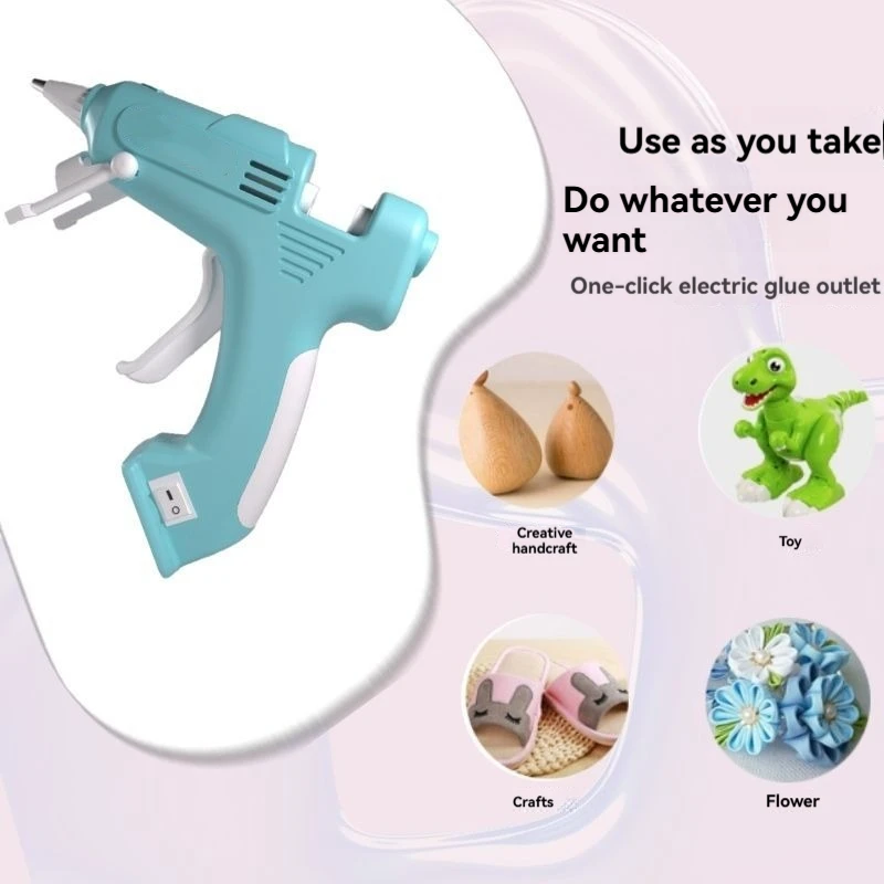 Cordless Hot Melt Glue Gun Child Hand Crafts Home DIY Repair Use 7mm Glue Stick USB Rechargeable Wireless Glue Gun Repair Tool