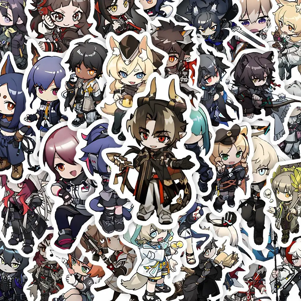 

57PCS Anime Arknights Stickers For Laptop Guitar Phone Luggage Waterproof Graffiti Helmet Car Decal