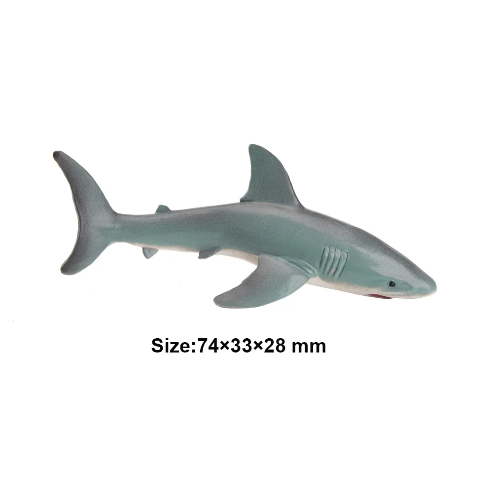 Toymany محاكاة القرش الأبيض العظيم المحيط نماذج للحيوانات لعبة شخصيات صغيرة دمى عمل التماثيل لعب الأطفال هدية كعكة ديكور #3