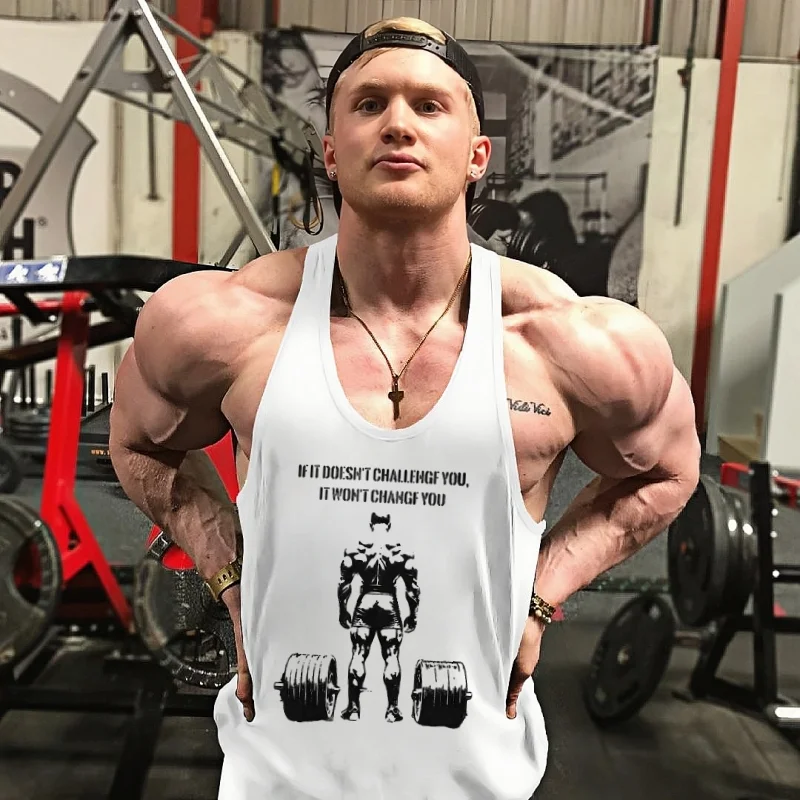 

2025 Men's Cotton Breathable Sleeveless Vest - Fitness Running and Gym Workout Vest Bodybuilding Muscle Training Exercise