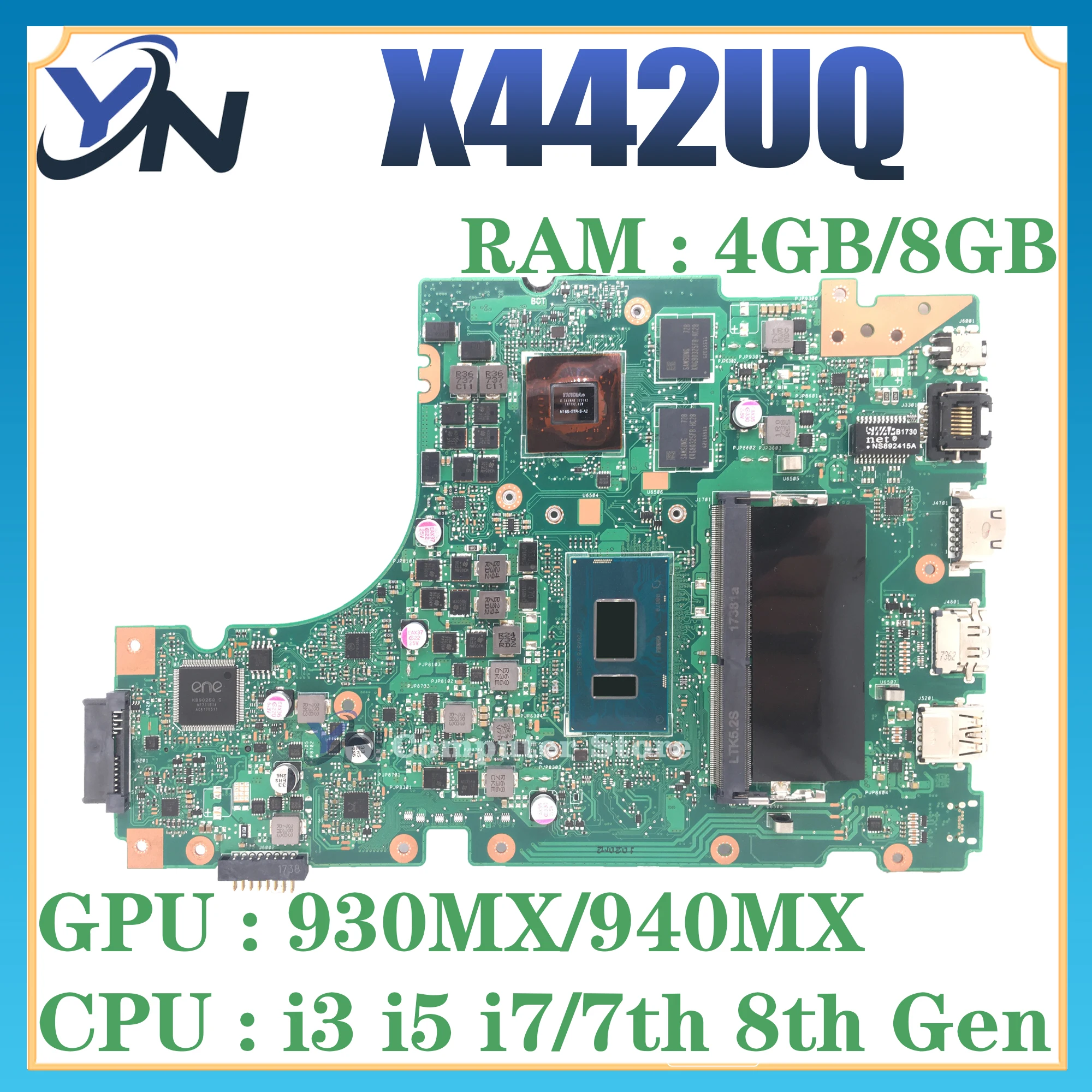 X442UQ Mainboard X442U X442UNR F442U A442U A480U R419U X442UN X442UQR X442URR X442UR X442UF X442UA X442UAR Laptop Motherboard