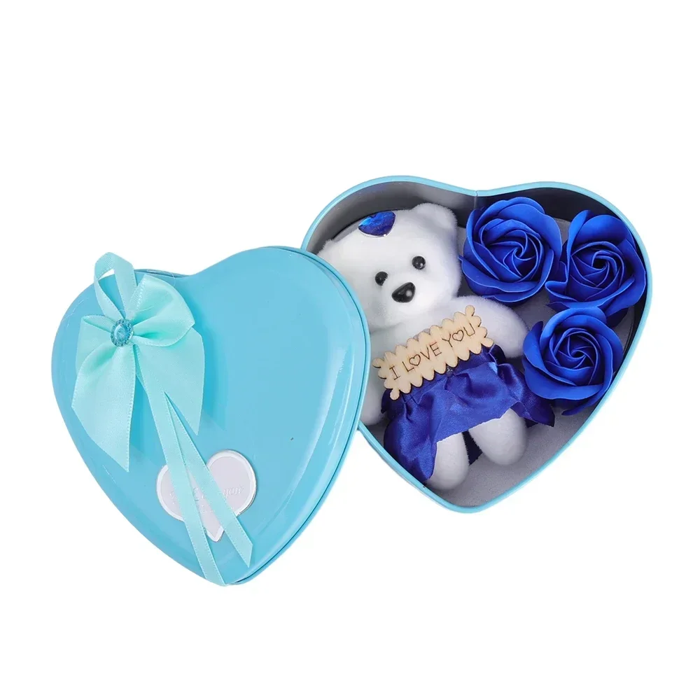 Bär Seife Rose Geschenkbox Valentinstag Blume Liebe Box Bären Blumenstrauß Hochzeit Geburtstag Home Party Dekoration – Detail 10