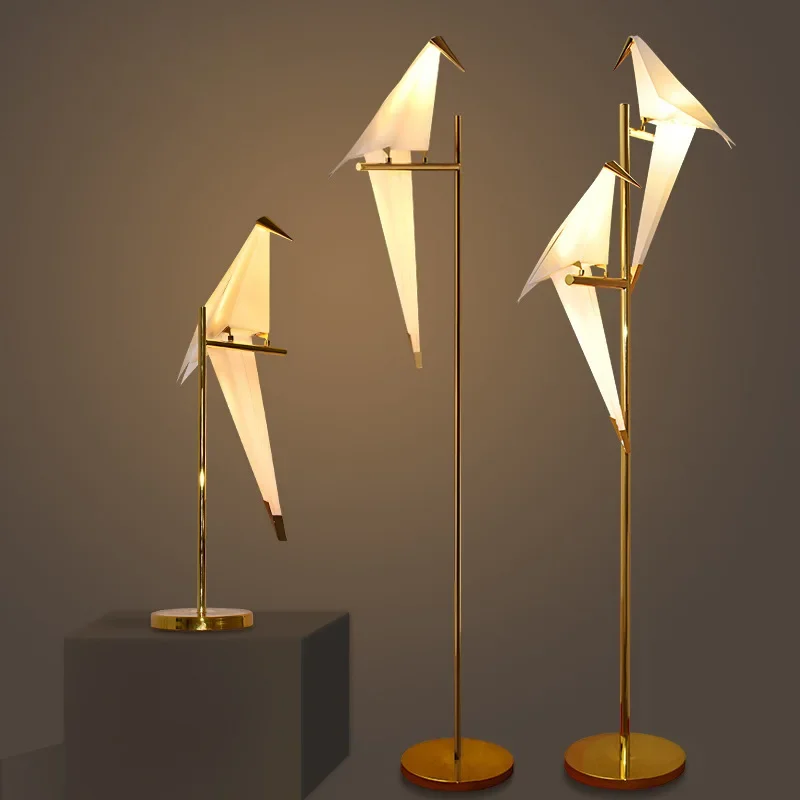 

Creative Led Bird Floor Lamps Nordic Designer Standing Lamp for Living Room Bedroom Study Decoration Rotatable Stand Lighting