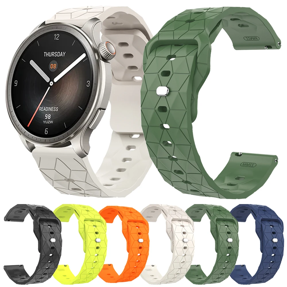 Bracelet de montre 22mm pour Amazfit Balance Smartwatch Bracelet en Silicone pour Amazfit Balance 2/Bip 6 5 UNITÉ/GTR4 Correa Bracelet