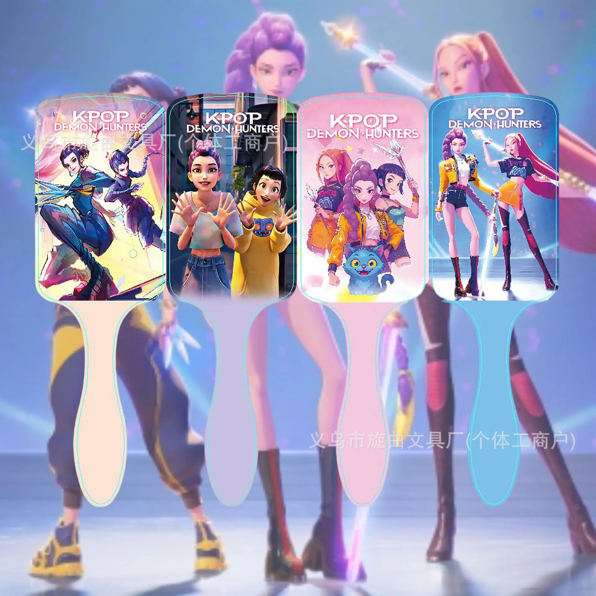 الكرتون Kpop شيطان الصيادين وسادة هوائية مشط أنيمي لطيف الأدوات المنزلية Kawaii تدليك مشط موضة امرأة القلب هدايا عيد #2
