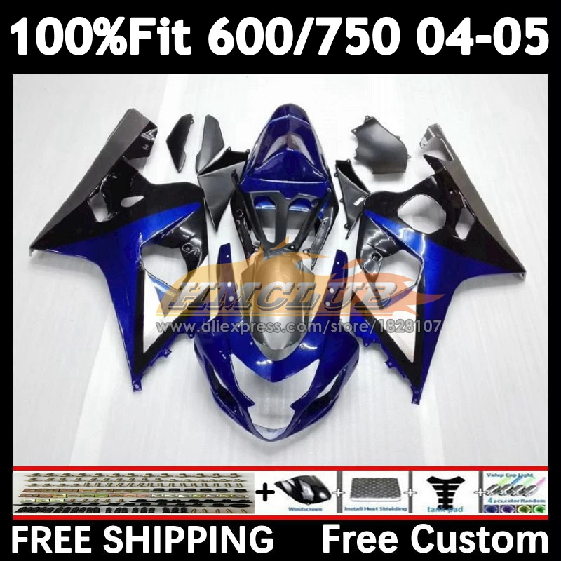 

Инъекционный корпус для SUZUKI GSXR 600 750 C GSXR600 2004 2005 13No.06 темно-синий GSXR-600 K4 GSXR-750 600CC GSXR750 04 05 Обтекатель