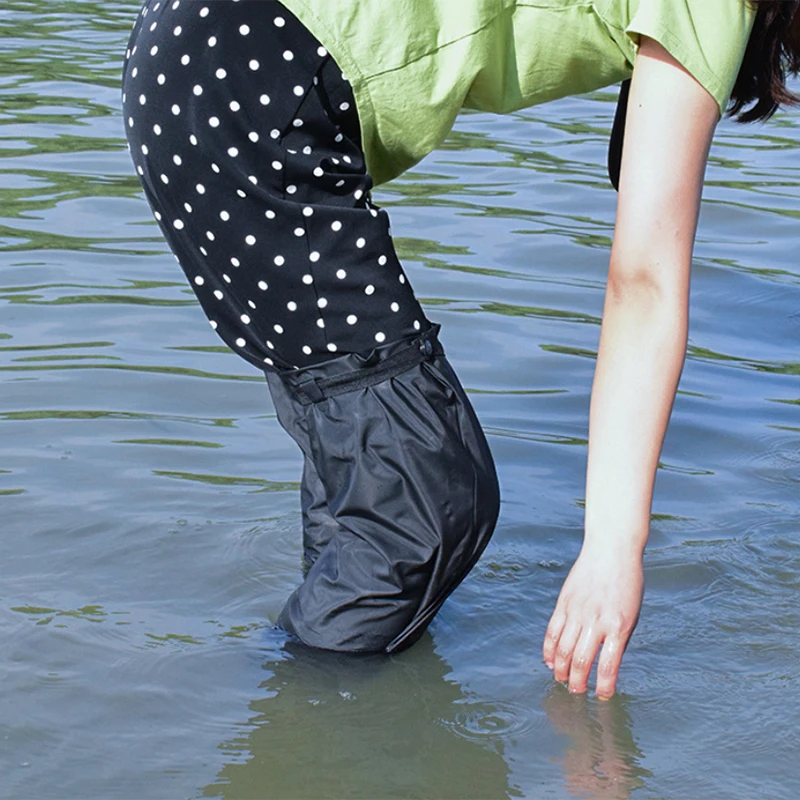 Unisex Waterproof Over Knee Rain Shoe Cover Reusable Non-Slip Durable Boots Footwear Outdoor Hiking Cycling Fishing Boot Shoes