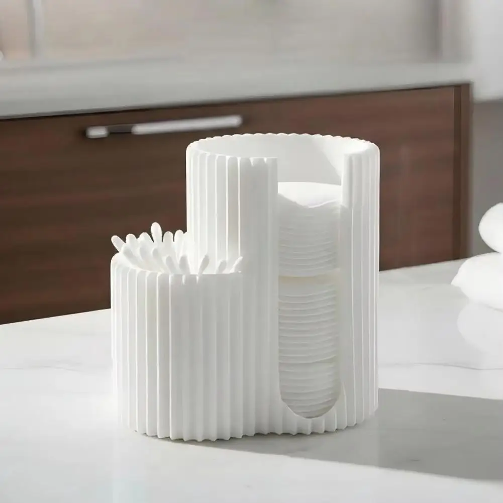 2pcsNew Makeup Supplies Desktop Organizer,nail Art Tools Cotton Swabs Storage Box Makeup Round Pad Holder Make Up Sponges JJ2528
