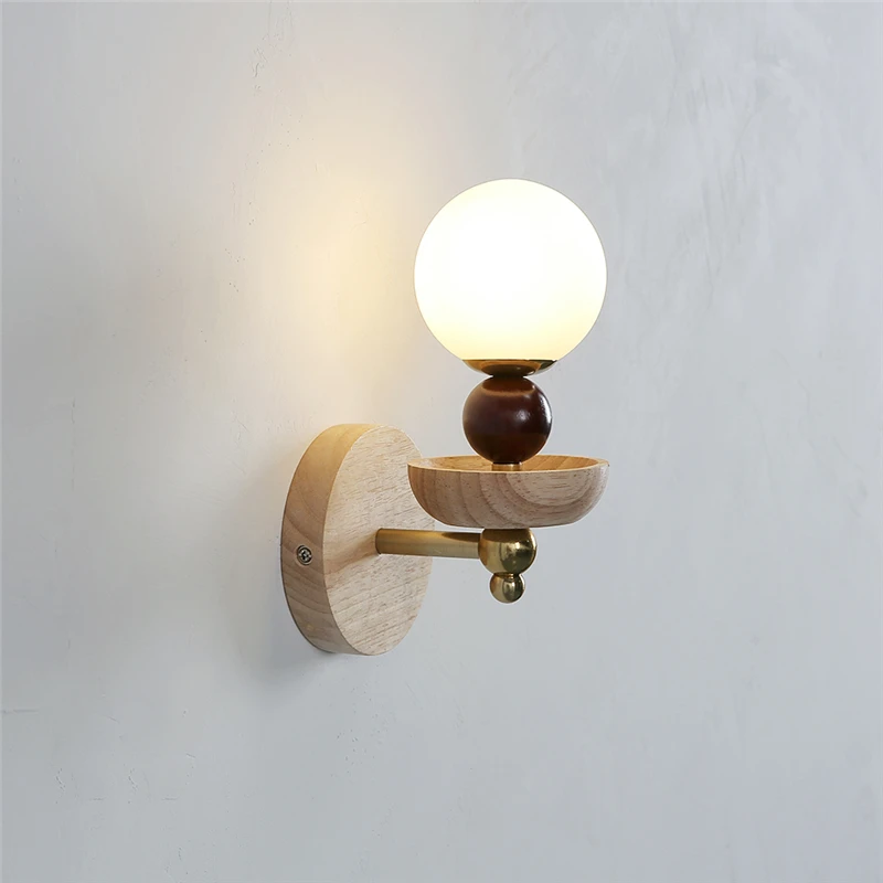 

Iron Art Wood Wall Light for Bedroom Bedhead Lamp Nordic Corridor Balcony Decoration Lighting Fixture with G9 Bulbs Customizable