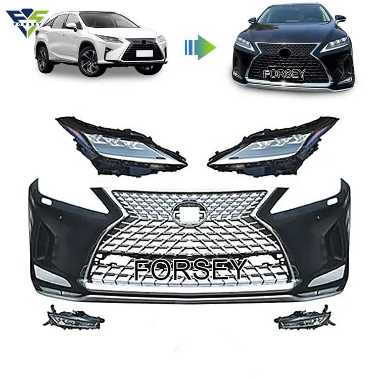 

Обновление автомобильных комплектов Rx 2021, для LE-XUS 2016-2019 RX Upgrade RX300 RX200T RX450, решетка переднего бампера с фарой