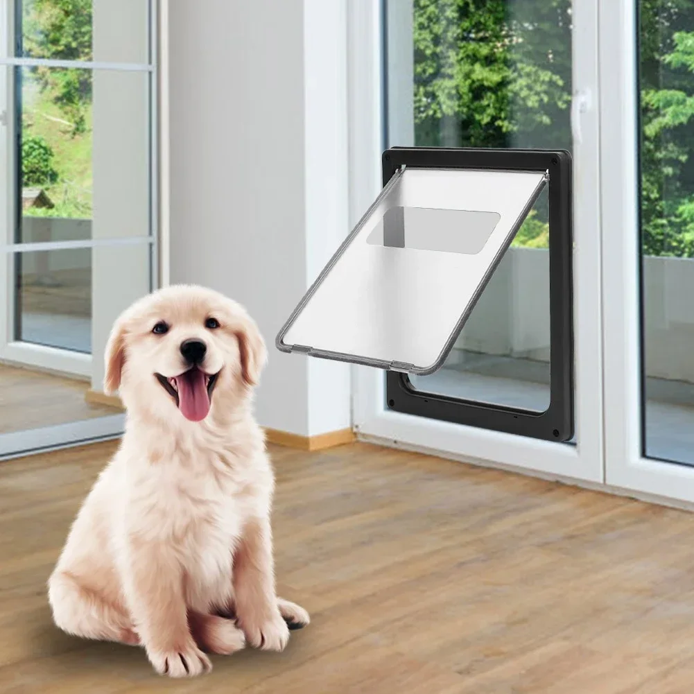 

Pet Door New Safe Lockable Screen Outdoor Dogs Cats Window Gate House Enter Freely Fashion Pretty Garden Easy Install