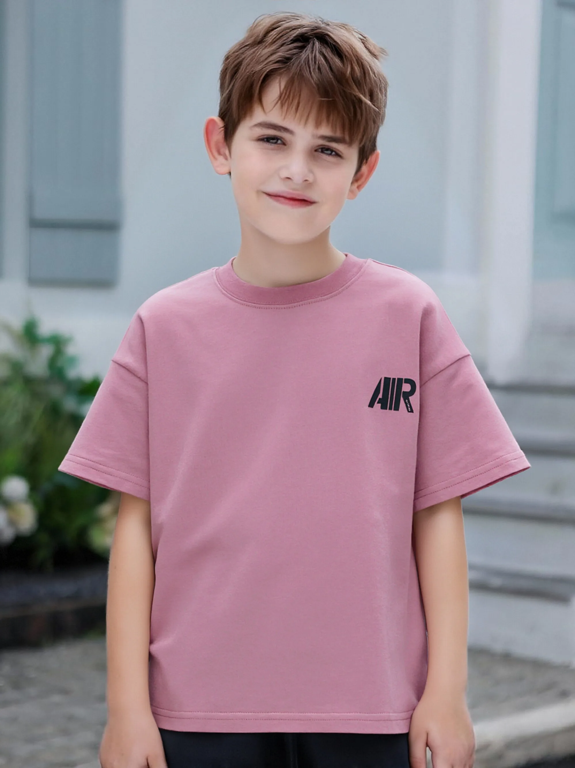 Boys' Everyday Casual T-Shirt, Boys' Summer New Design Letter Print Short Sleeve
