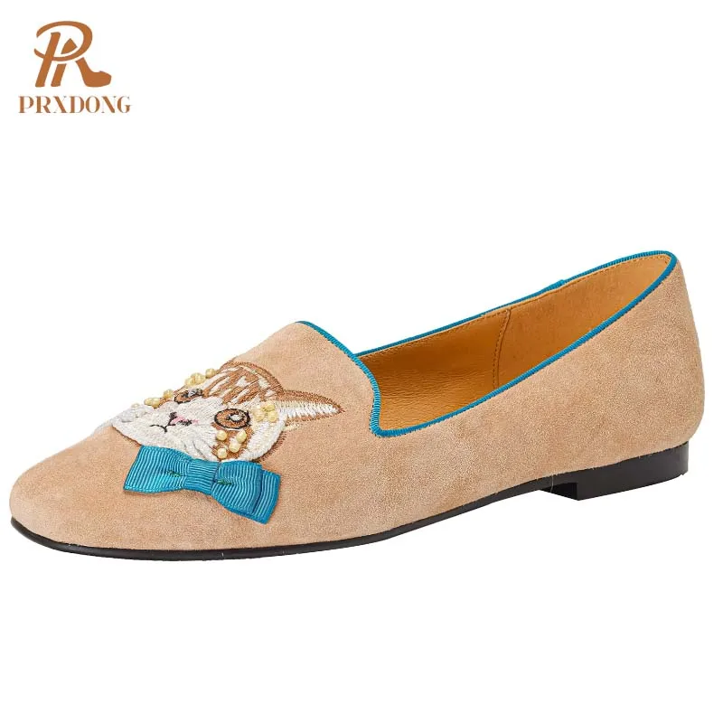 Новые классические женские туфли из натуральной кожи 2026 года, весна-лето, синие, бежевые, повседневные, на каблуке 1 см, с круглым носком, без застежек, размер 39