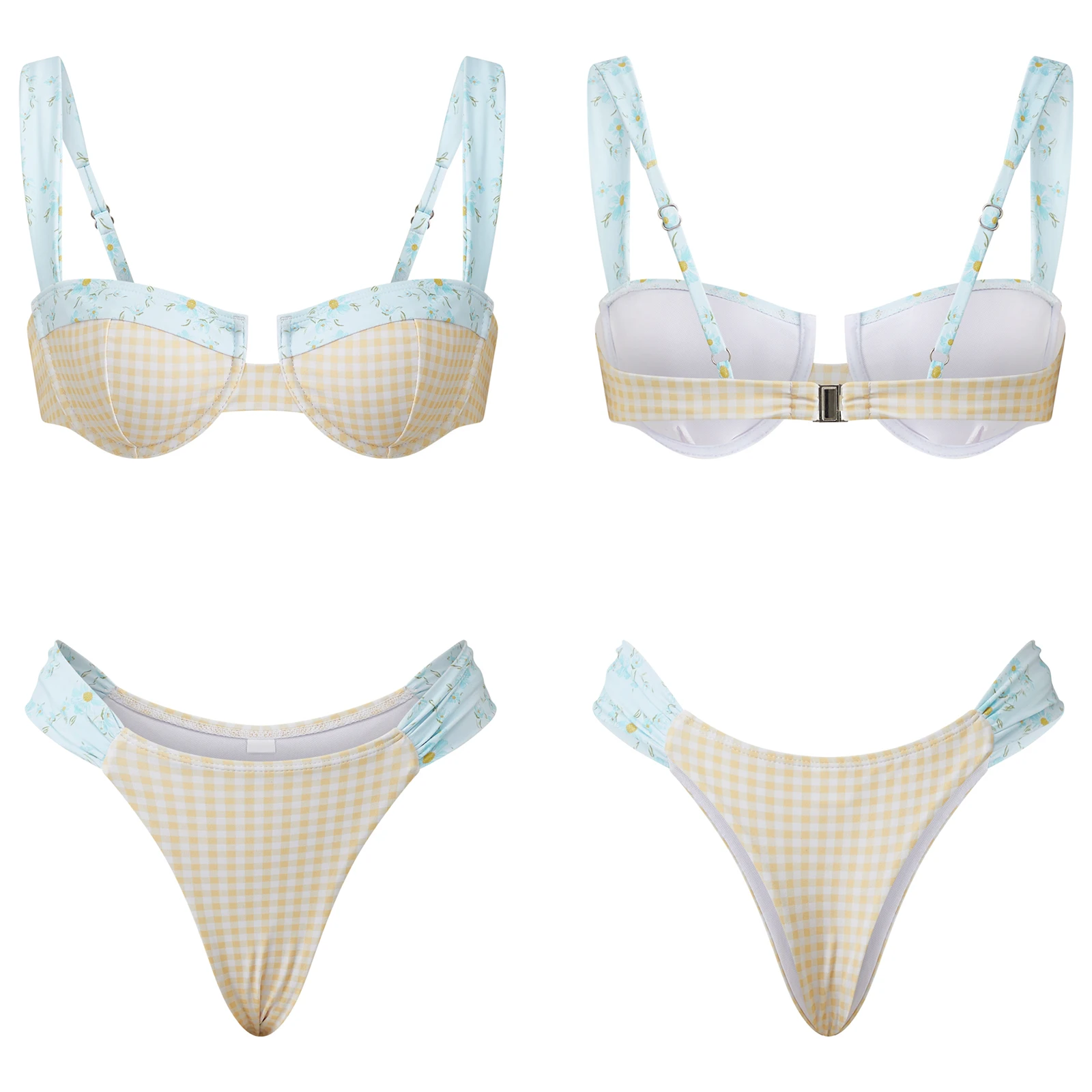 

Women Floral Micro Bikini Push Up Swimsuits 2026 Sexy Female Swimwear Brazilian Bikini Set Thong Biquini Swim Suits Beachwear