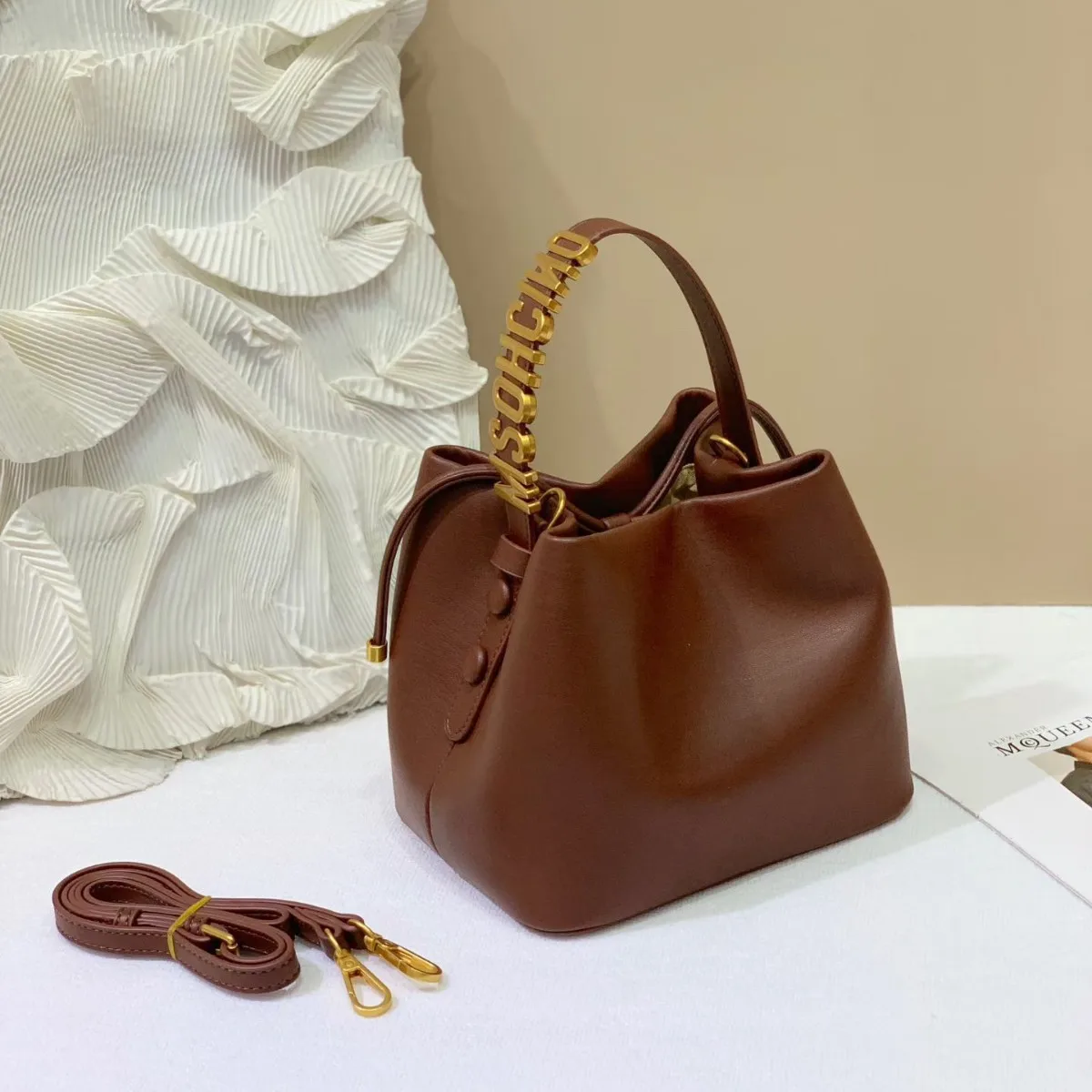 Klassieke getextureerde vintage luiertas voor dames, unieke crossbody handtas, luxe designer lederen chique schoudertas, grote capaciteit