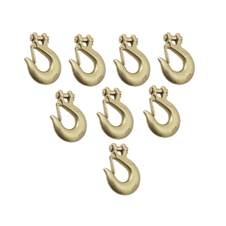 

8 упаковок G70 1 2 скользящего крючка с защелкой 11300 фунтов WLL Сверхмощный крюк безопасности класса 70 для грузовиков с прицепом Идея транспортировки