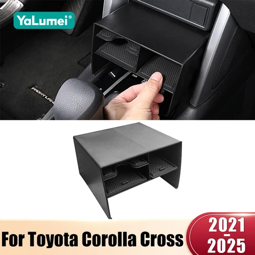 Para Toyota Corolla Cross XG10 2021 2022 2023 2024 2025 ABS híbrido caja de almacenamiento Central de coche organizador contenedores bandeja de soporte
