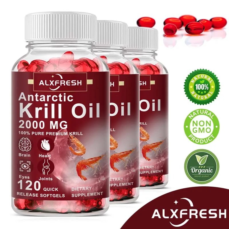 

Krill Oil Capsules Improve Cholesterol Mood Antidepressant Effects Cardiovascular Protection Brain Cognitive Anti-inflammatory
