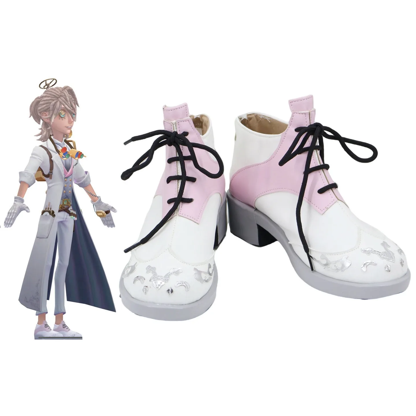 Identity V Prisoner Luca Balsa Cosplay Shoes Halloween Carnival Boots Anime Accessories Cosplay Prop PU Shoes Custom Made