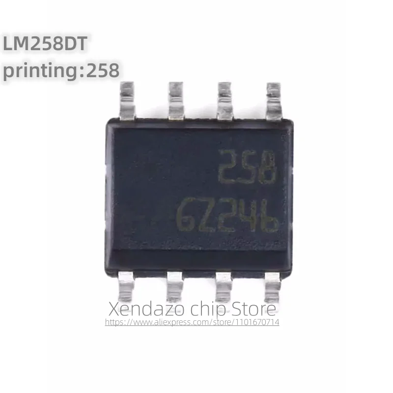 10pcs/lot LM258DT printing 258 SOP-8 package Original genuine Low power dual channel operational amplifier chip